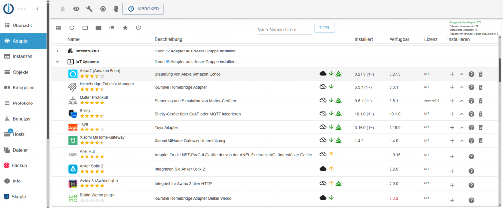 ioBroker WebUI Adapter